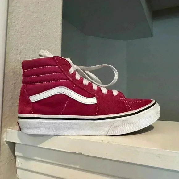 Vans SK8-Hi Top Sz: 1.5Y Youth 751505 Burgundy Maroon Kids Unisex - Picture 2 of 9